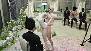 El matrimonio de bulma episodio 2 hermosa esposa recien casada en su boda le toman fotos eroticas al frente de su marido cornudo follada por el viejo netorare hentai