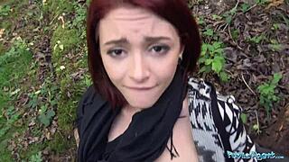 Hey, public agent caught hot redhead lola fae getting fucked by a euro guy 😏