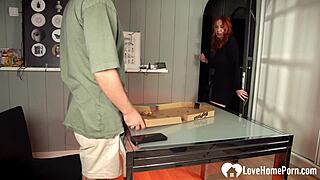 I give the hot pizza girl a cock tip