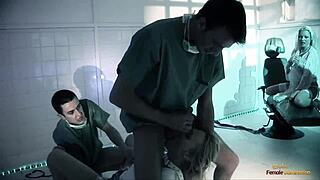 Blonde Hottie Loves Watching A Crazy Chick Fuck With Two Guys