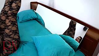 Lady girl striptease black fishnet lingerie sexy lingerie show pussy cam 1 voyeur