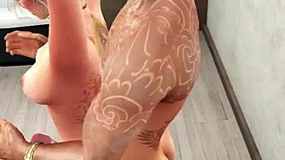 Babydoll Takes Deep Inside a Huge White Blonde Guy Cock Squirt Cum BBC Machinima Second Life Full On Red