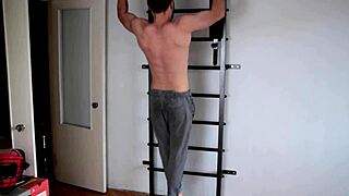 Intense workout culminates in powerful fuck, better than cardio