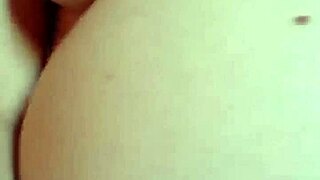 Pulling on those big natural tits