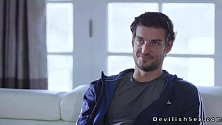 Can this dark-haired teen athlete seduce and fuck her coach?