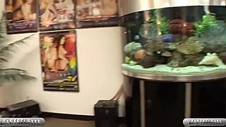 lexington steele fills misti love's mouth with cum! big bubble butt babe