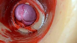 watch the deep creampie in her pussy