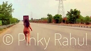 Pinky Naked Dare On Indian Highways