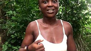 Crazy bitch twerks in sexy clothes until showing her small cute tit.