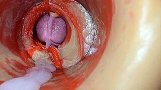 watch the deep creampie in her pussy