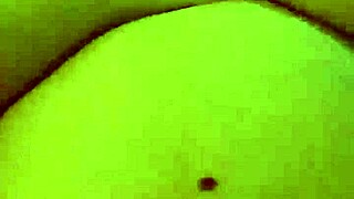 Pulling on those big natural tits