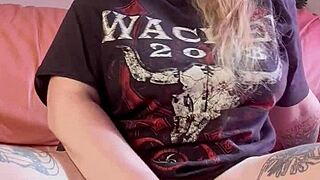 Girl Masturbating To Orgasm With Huge Dildo And Monster Toys