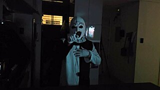 Costumed Terrifier fucks Natalia Alvarado