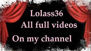 strap-on black cock brunette anally fucks with natural tits