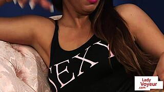 British Lingerie Voyeur Watches Sub Jerk Intensely