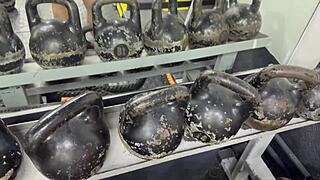 another day at the gym turns sweaty and intense