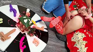 Double Win With Two Dildos In Action