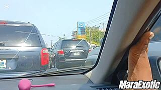 Ebony BBW MILF Mara Masturbates in Lagos Traffic