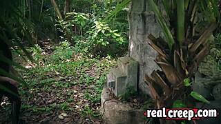 I got dragged by a horny sex maniac in the forest, my ass spanked rough