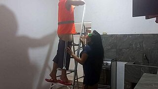 Sex With The Roofer I Watched The New Roofer Doing Maintenance Then Saw He Was Athletic And Muscular I Seduced Him Sucked His Cock Then He Fucked Me Deliciously Standing Up