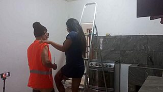 Sex With The Roofer I Watched The New Roofer Doing Maintenance Then Saw He Was Athletic And Muscular I Seduced Him Sucked His Cock Then He Fucked Me Deliciously Standing Up