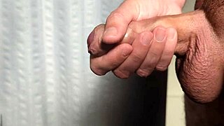 Close-up homemade masturbation leads to cumshot in early morning light