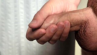 Close-up homemade masturbation leads to cumshot in early morning light