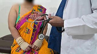 Doctor checks telugu aunty in hospital