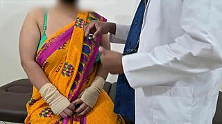 Doctor checks telugu aunty in hospital