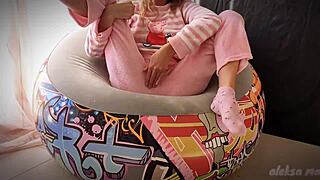 Skinny Teen Enjoys Quiet Solo Time