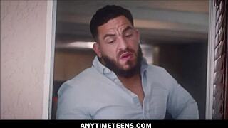 Why does this tiny Asian teen use freeuse sex to pay her debt with Paisley Paige and Peter Green?