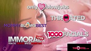 Nasty Little Slut Sucks Big Dicks And Gets Throated Deeply