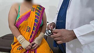 Doctor checks telugu aunty in hospital
