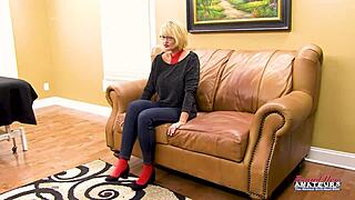 kinky nerdy blonde diana gets her pussy fucked in different deep positions