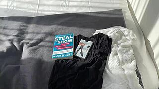 alia tries on lingerie and summer dresses with and without panties showing her hot tight shaved pussy