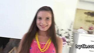 Why does this innocent teen blow dick in pov and get her juicy pussy fucked?