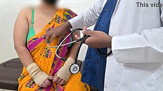 Doctor checks telugu aunty in hospital