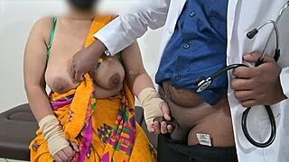 Doctor checks telugu aunty in hospital