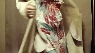 Slave performs sexy strip tease