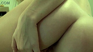 Curly Blonde Shows Off Her Pretty Pussy In The Kitchen