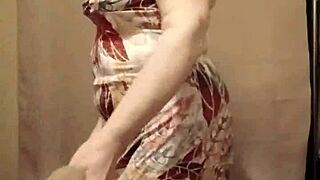 Slave performs sexy strip tease