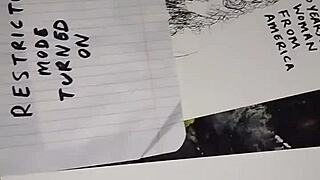 Covering women's tits in quick sketch with cum for finishing touch. Close-up cum covered jeans and groping.