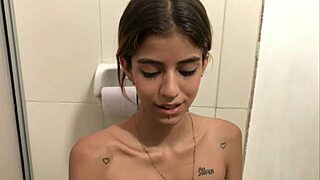 Sexy thin girl delivers an amazing deep throat blowjob! 😘