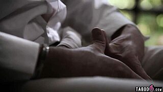 Sexual feels excited when a teen 18+ cheerleader visits him for taboo fun