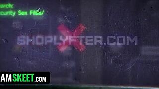 I caught this cute mormon girl shoplifting and she paid with her pink pussy