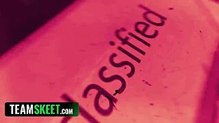 I caught this cute mormon girl shoplifting and she paid with her pink pussy