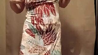 Slave performs sexy strip tease