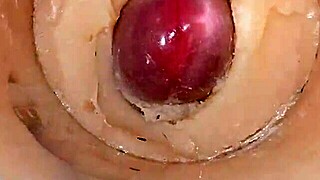 Camera captures tight pussy dripping cum explosion in homemade scene