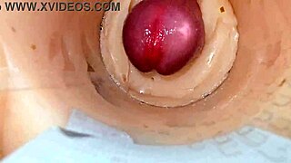 Camera captures tight pussy dripping cum explosion in homemade scene