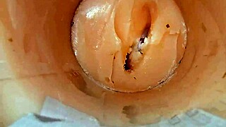 Camera captures tight pussy dripping cum explosion in homemade scene